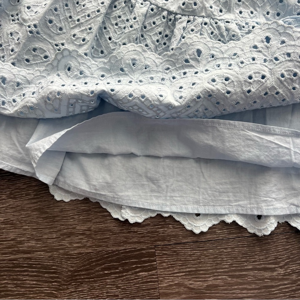 Anthropologie Maeve Harper Eyelet Babydoll Mini Dress - Picture 7 of 9
